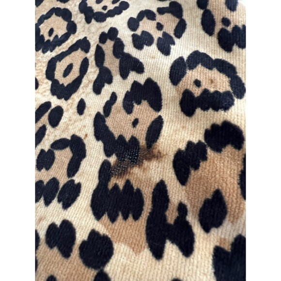Vintage Women's Leopard Cheetah Print Plush Medium Length Over Coat Size Medium - Picture 16 of 16